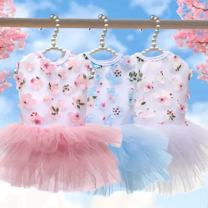 Cute Tutu Floral Dress For Small Pets - Image 13