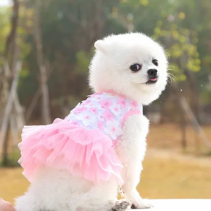 Cute Tutu Floral Dress For Small Pets - Image 8