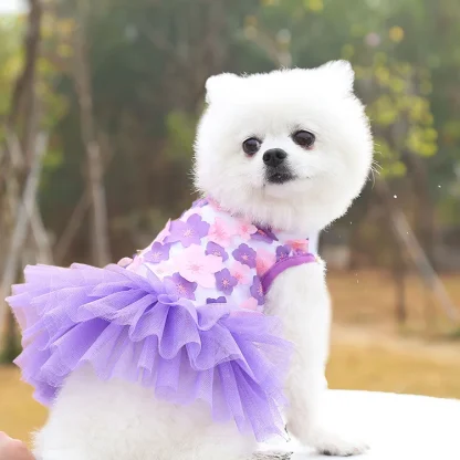 Cute Tutu Floral Dress For Small Pets - Image 3