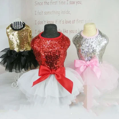 Cute Sequins Dress for Small Pets - Image 7