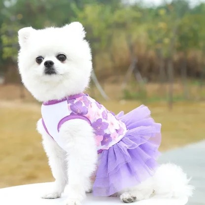 Cute Tutu Floral Dress For Small Pets - Image 2