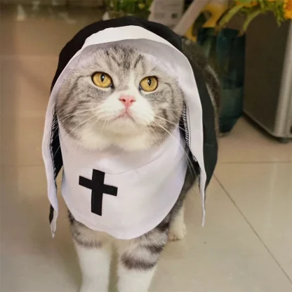 Funny Nun Cloak Pet Costumes - Image 4