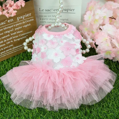 Cute Tutu Floral Dress For Small Pets - Image 10