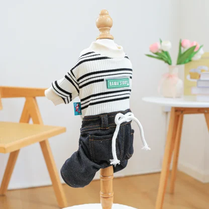 Striped Denim Clothes for Pet - Image 6