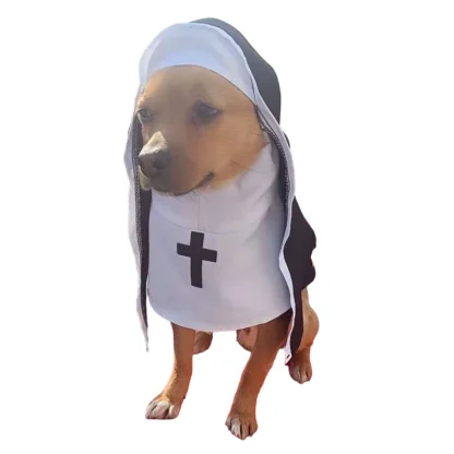 Funny Nun Cloak Pet Costumes - Image 6