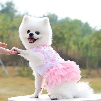 Cute Tutu Floral Dress For Small Pets - Image 6