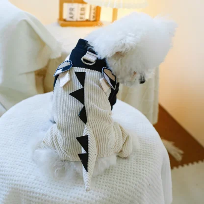 Cute Pet Costume with Dino Spikes Back - Image 3