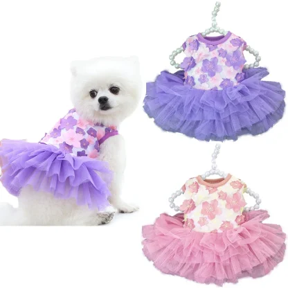 Cute Tutu Floral Dress For Small Pets - Image 14
