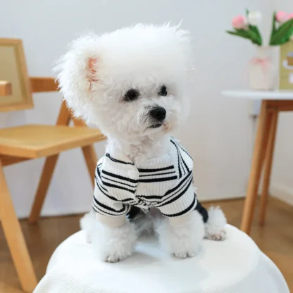 Striped Denim Clothes for Pet - Image 4