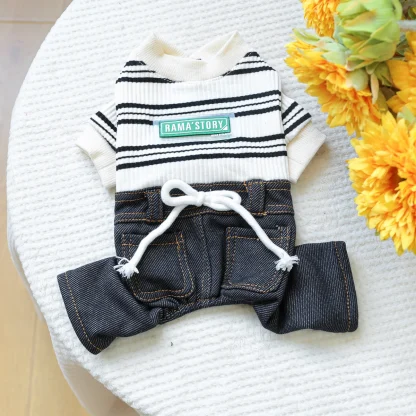 Striped Denim Clothes for Pet - Image 10