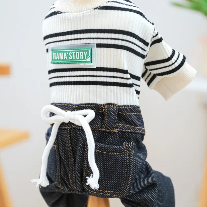 Striped Denim Clothes for Pet - Image 9