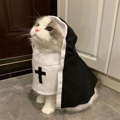 Funny Nun Cloak Pet Costumes - Image 3