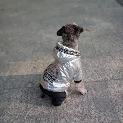 Metallic Pet Jumpsuit with Warm Hoodie - Image 5