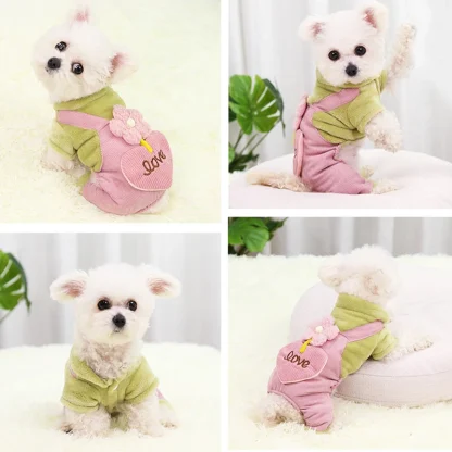 Pet Clothes with Cute Floral and Heart Shape - Image 12