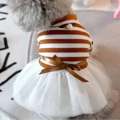 Tutu Striped Dress for Small Pets - Image 5