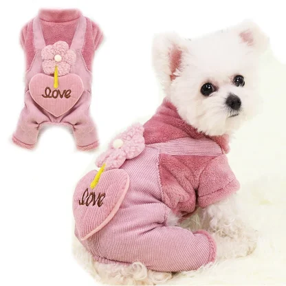 Pet Clothes with Cute Floral and Heart Shape