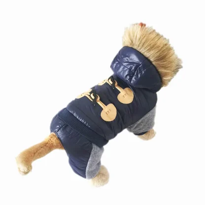 Hooded Winter Clothes with Faux Fur - Image 2