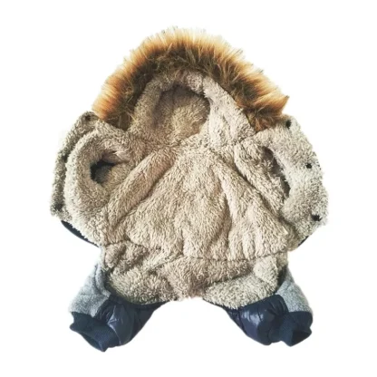 Hooded Winter Clothes with Faux Fur - Image 7