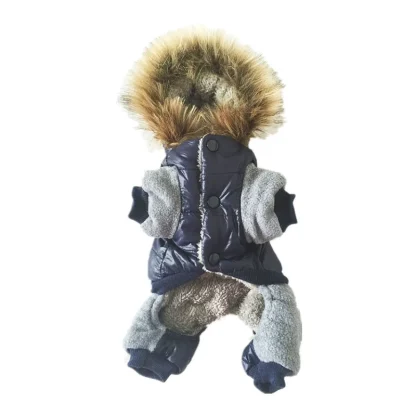 Hooded Winter Clothes with Faux Fur - Image 5