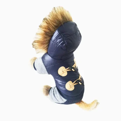 Hooded Winter Clothes with Faux Fur - Image 4
