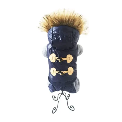 Hooded Winter Clothes with Faux Fur - Image 6