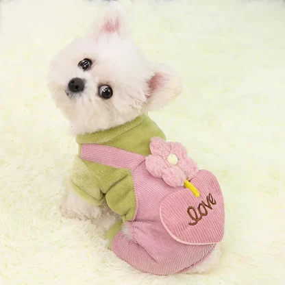 Pet Clothes with Cute Floral and Heart Shape - Image 4