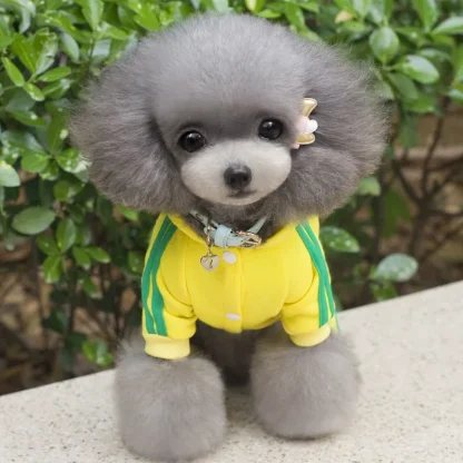 Striped Hooded Track Suit for Pets - Image 6