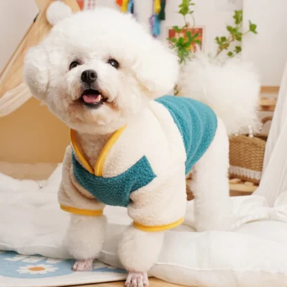 Turtleneck Pet Overalls with Warm Fleece