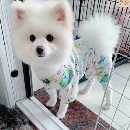 Vibrant Print Casual Pet Pajamas - Image 10