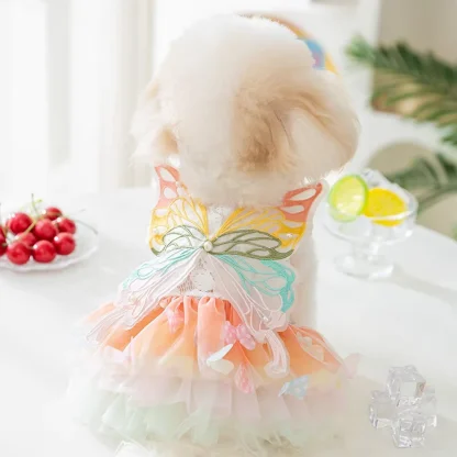 Fancy Pet Dress with Decorative Butterfly - Image 9