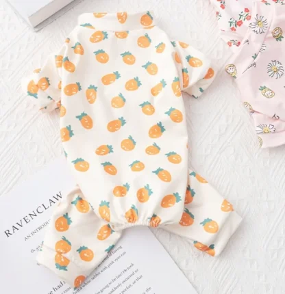 Cartoon Print Pet Jumpsuit with Elastic Edges - Image 2