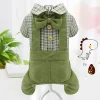 Plaid Print Pet Clothes with Collar