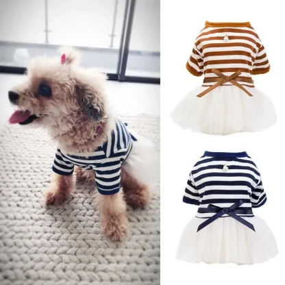 Tutu Striped Dress for Small Pets - Image 7