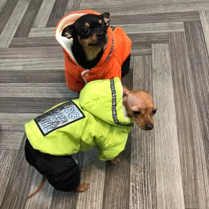 Hooded Jumpsuit for Pets with Thermal Fleece - Image 6