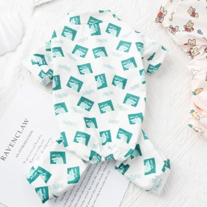 Cartoon Print Pet Jumpsuit with Elastic Edges - Image 7
