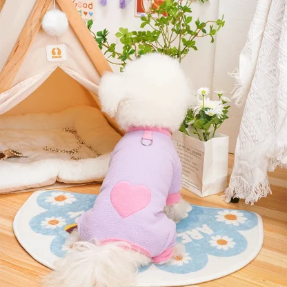Heart Pattern Pajamas for Small Pets - Image 6