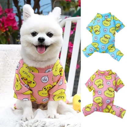 Soft Pet Pajama with Duck Prints - Image 3