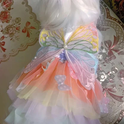 Fancy Pet Dress with Decorative Butterfly - Image 7