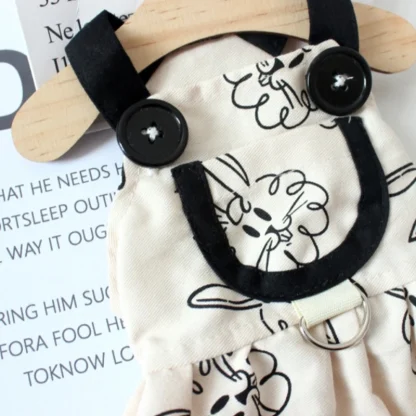 Rabbit Print Sleeveless Clothes for Pets - Image 5