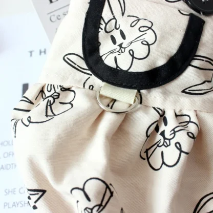 Rabbit Print Sleeveless Clothes for Pets - Image 4