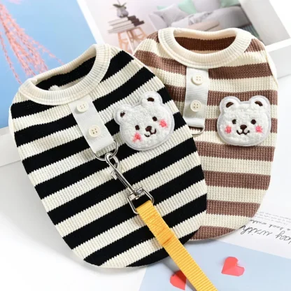 Casual Pet Clothes with Striped Pattern - Image 2