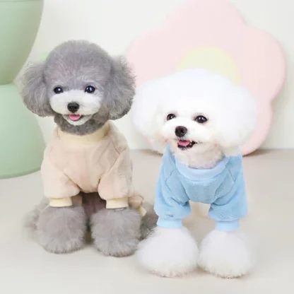 Warm Fleece Overalls for Small Pets