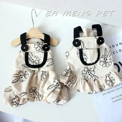 Rabbit Print Sleeveless Clothes for Pets - Image 7