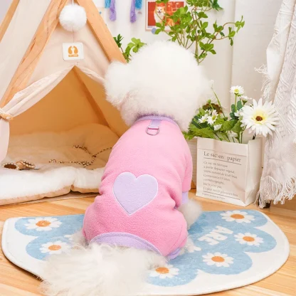 Heart Pattern Pajamas for Small Pets - Image 4