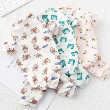 Cartoon Print Pet Jumpsuit with Elastic Edges - Image 11