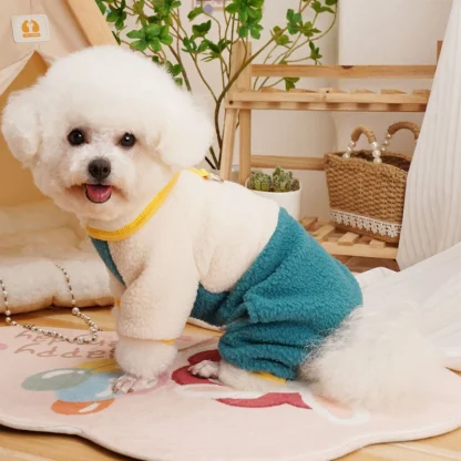 Turtleneck Pet Overalls with Warm Fleece - Image 2