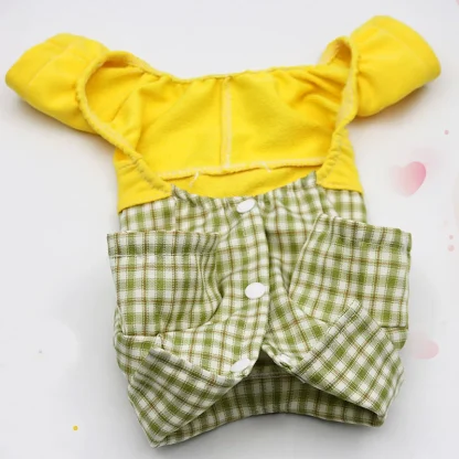 Plaid Print Pet Clothes with Collar - Image 4