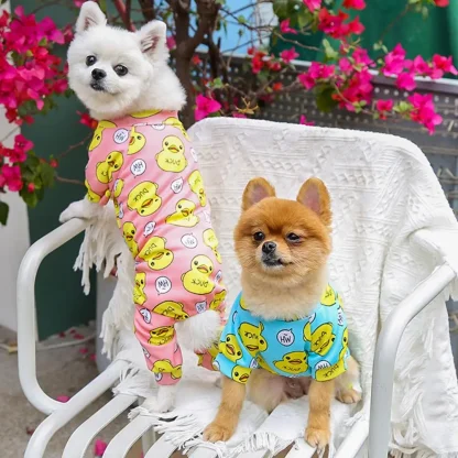 Soft Pet Pajama with Duck Prints - Image 4