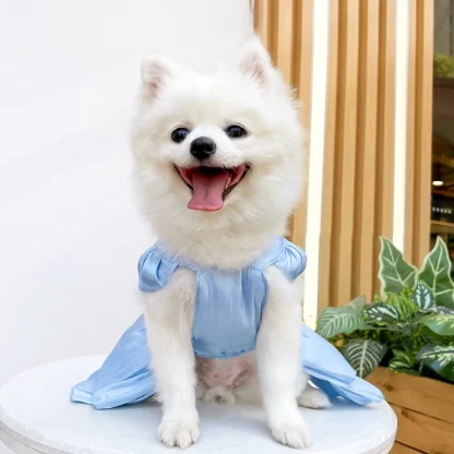 Shiny Princess Pet Dress with Big Bow Decor - Image 3