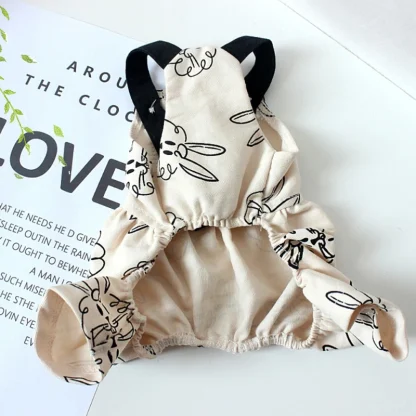 Rabbit Print Sleeveless Clothes for Pets - Image 3